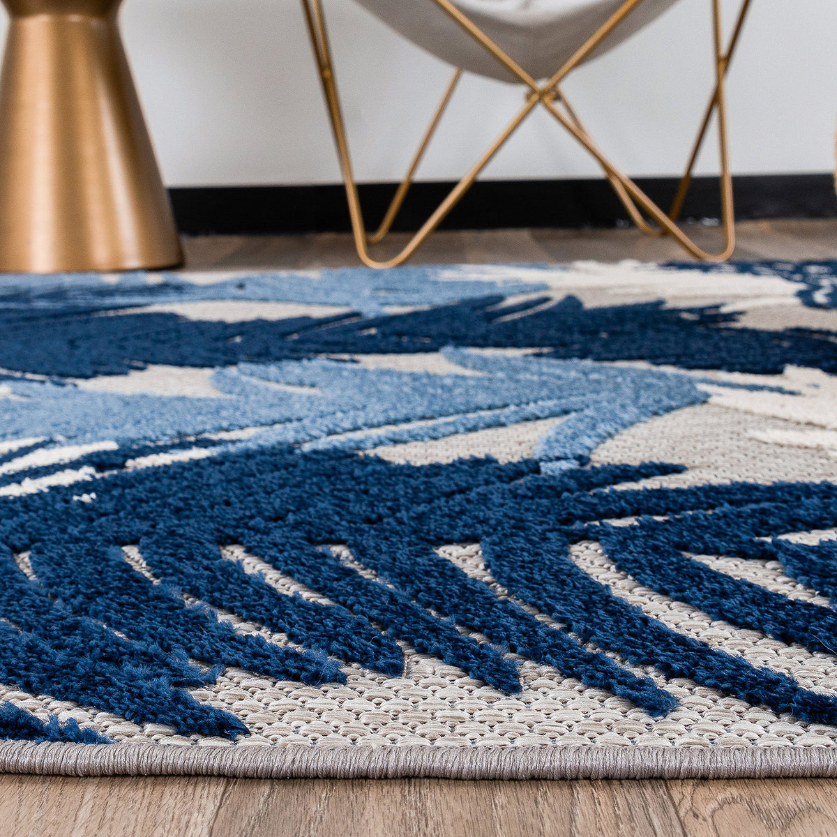 Tropical Floral Modern Indoor/Outdoor Area Rug